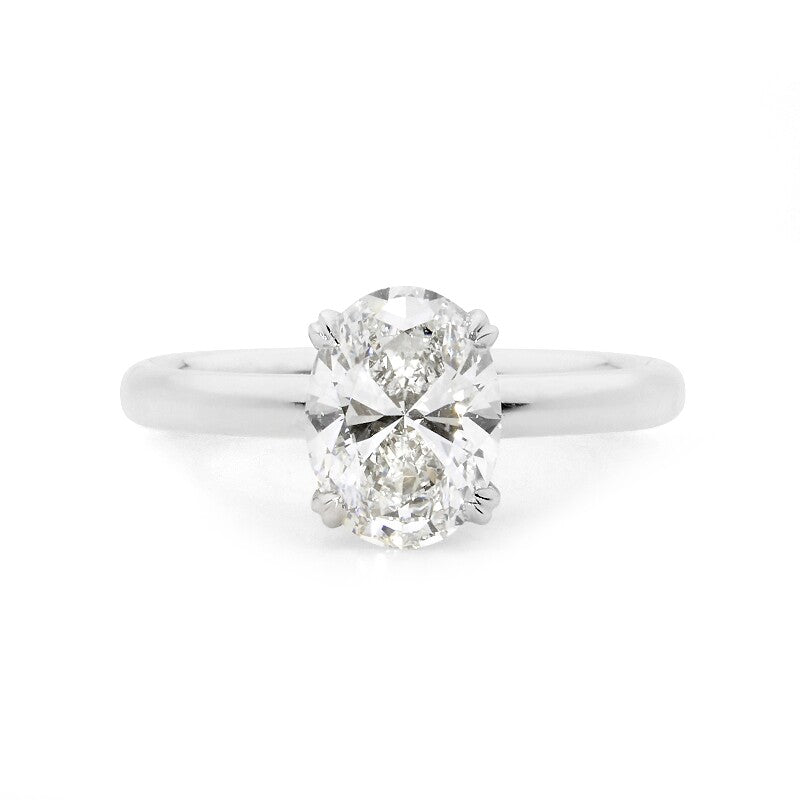 Oval Diamond Solitaire Ring
