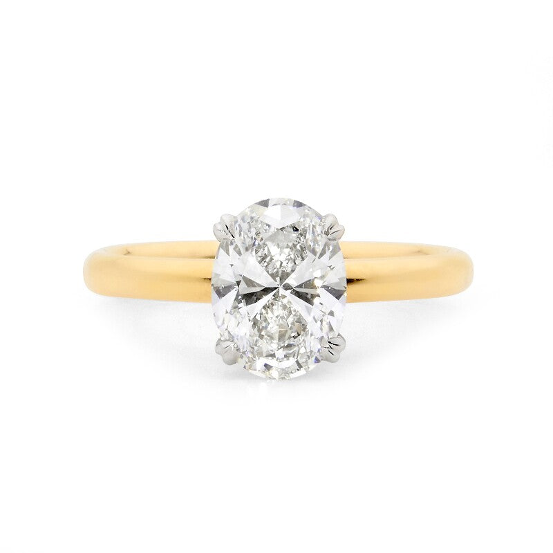 Oval Diamond Solitaire Ring