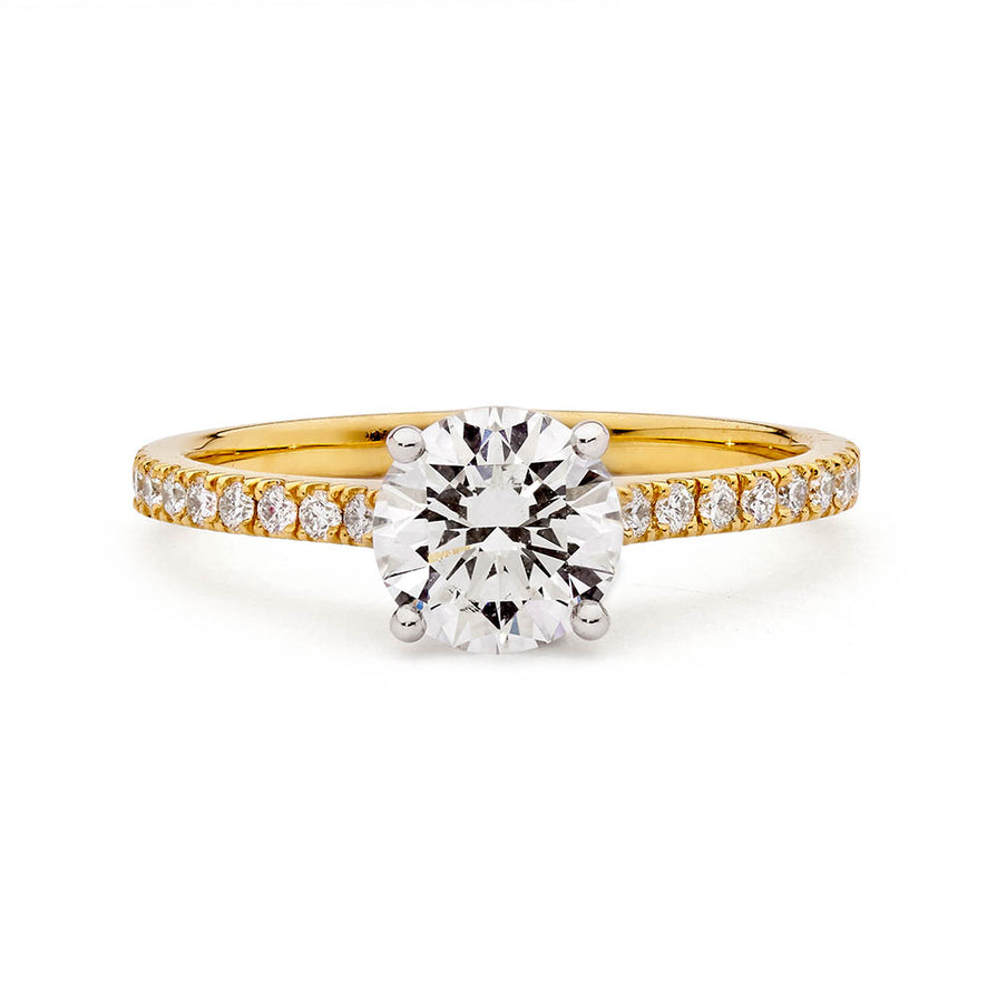 18ct Yellow Gold and White Gold DIamond Ring