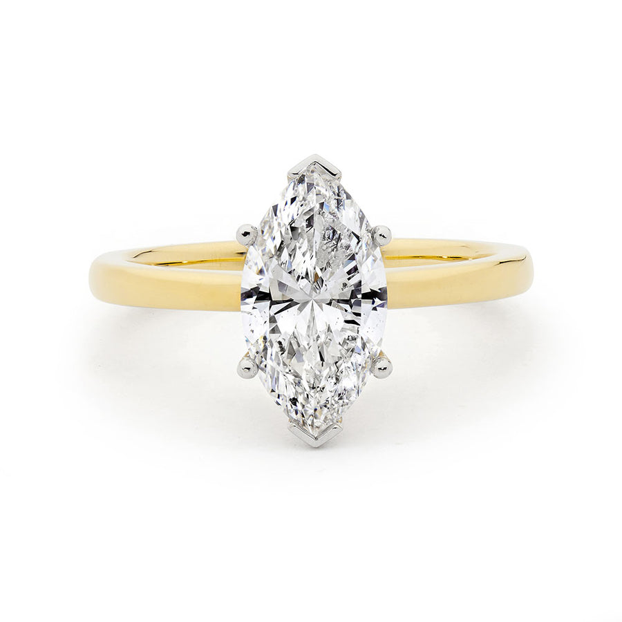 Marquise Cut Diamond Solitaire ring