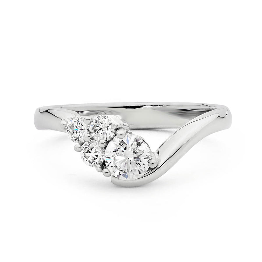 18ct White Gold Diamond Engagement Ring