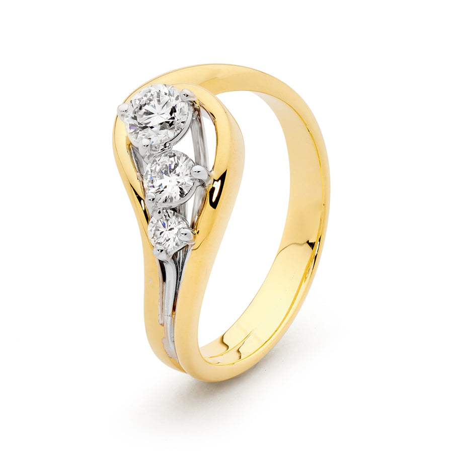 'Harmony' 0.48ct Diamond 18ct Gold Ring