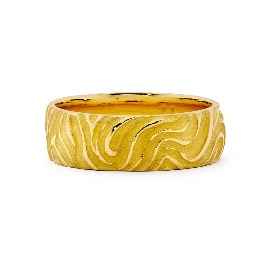 'Ripple Sand' Yellow Gold Ring