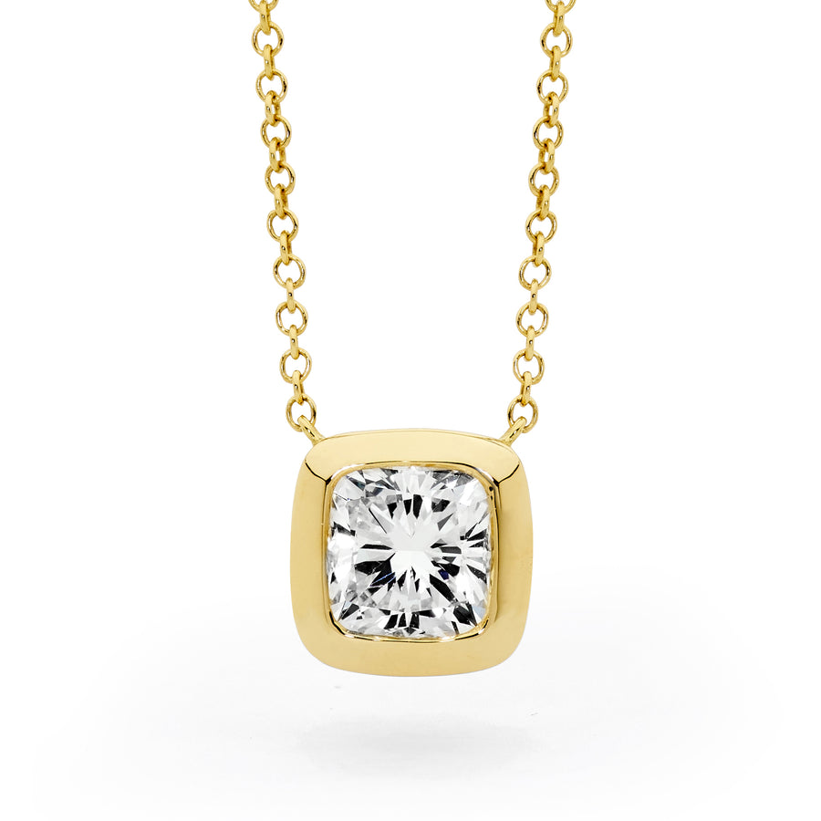 'Alexia' 1.50ct Bezel Set Diamond Necklace