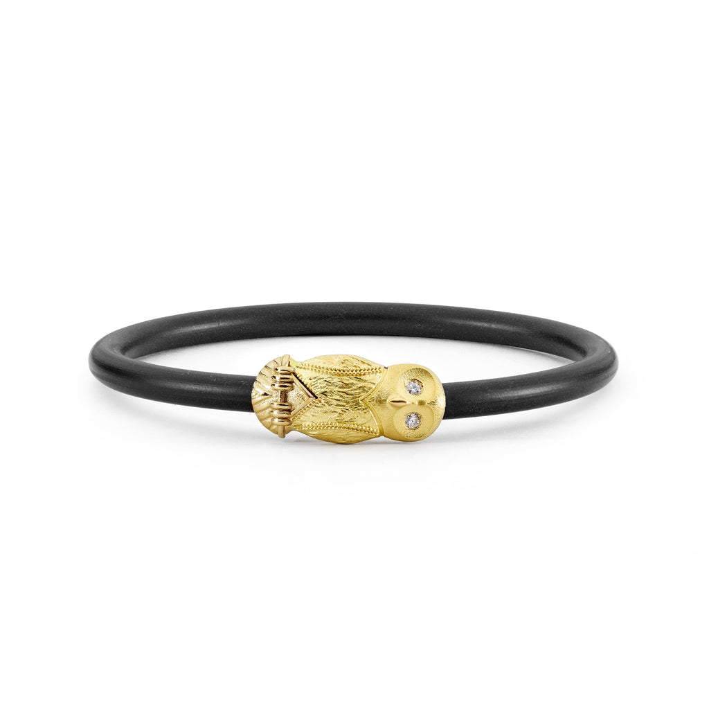 'Tawny Owl' Diamond Neoprene Bangle