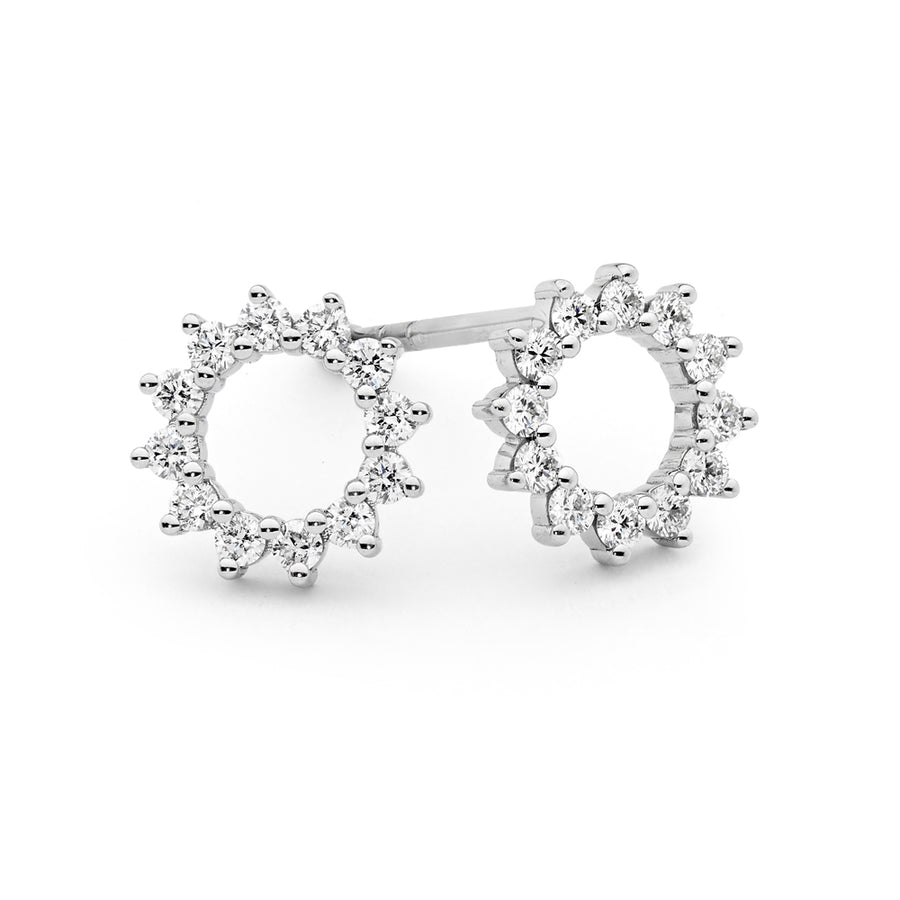 'Eternal' Diamond Halo Stud Earrings