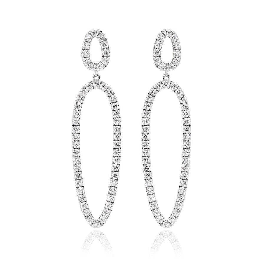 'GRACE' 18CT GOLD WHITE DIAMOND EARRINGS