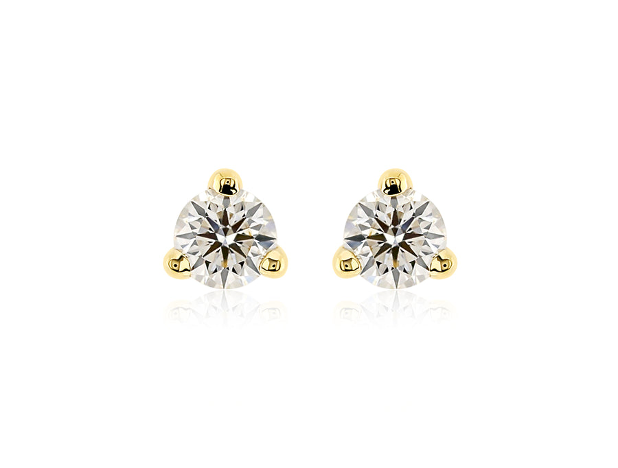 18ct Yellow Gold RBC Diamond Studs