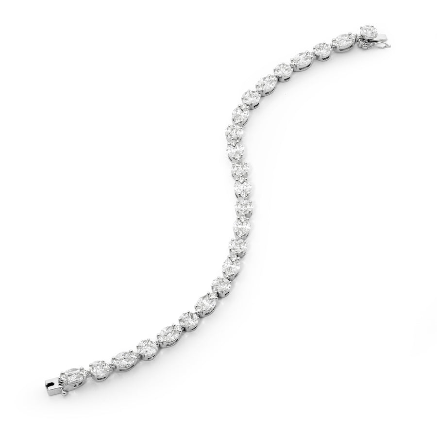'Sona' 5.38ct Marquise & Princess Cut Diamond Tennis Bracelet