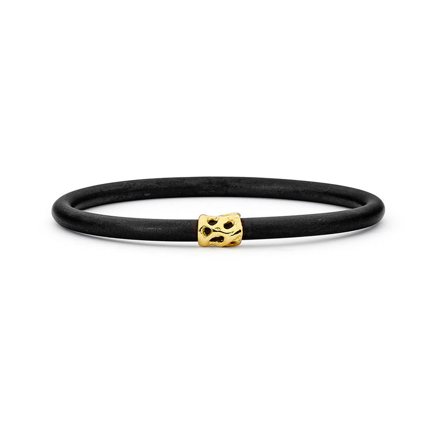 'Mini Cottesloe Reef' 18ct Gold Neoprene Bangle
