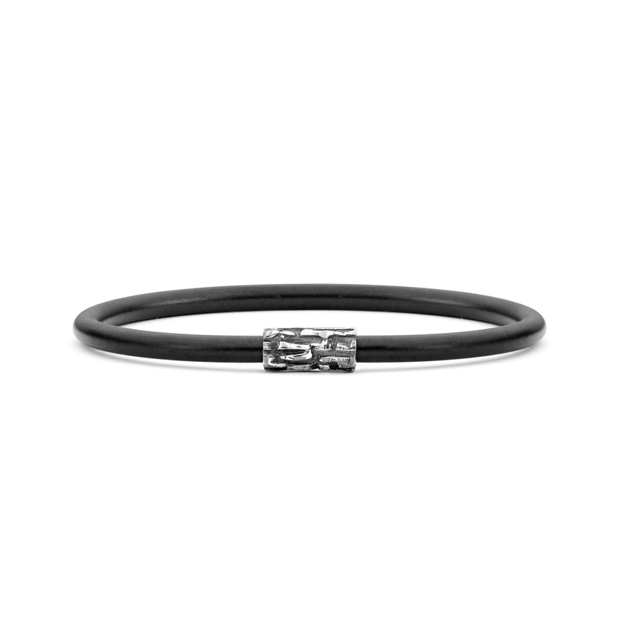 'Drift' Sterling Silver Neoprene Bangle