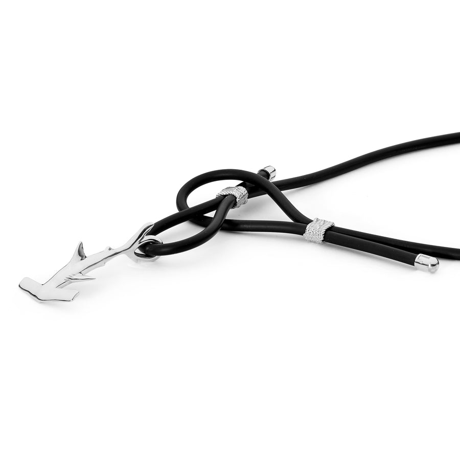 'Hammerhead' Sterling Silver Neoprene Bracelet