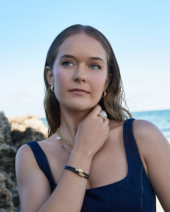 'Tawny Owl' Diamond Neoprene Bangle