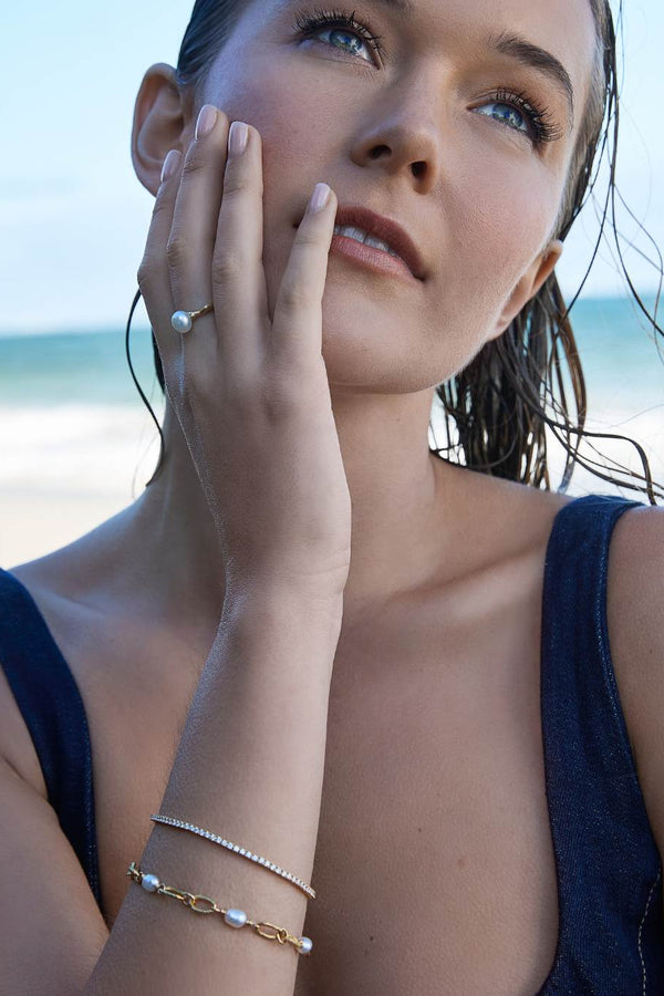 Beach Sand Seedless Pearl Ring