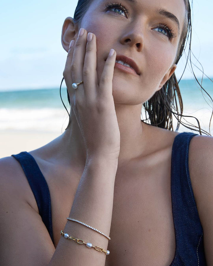Beach Sand Seedless Pearl Ring
