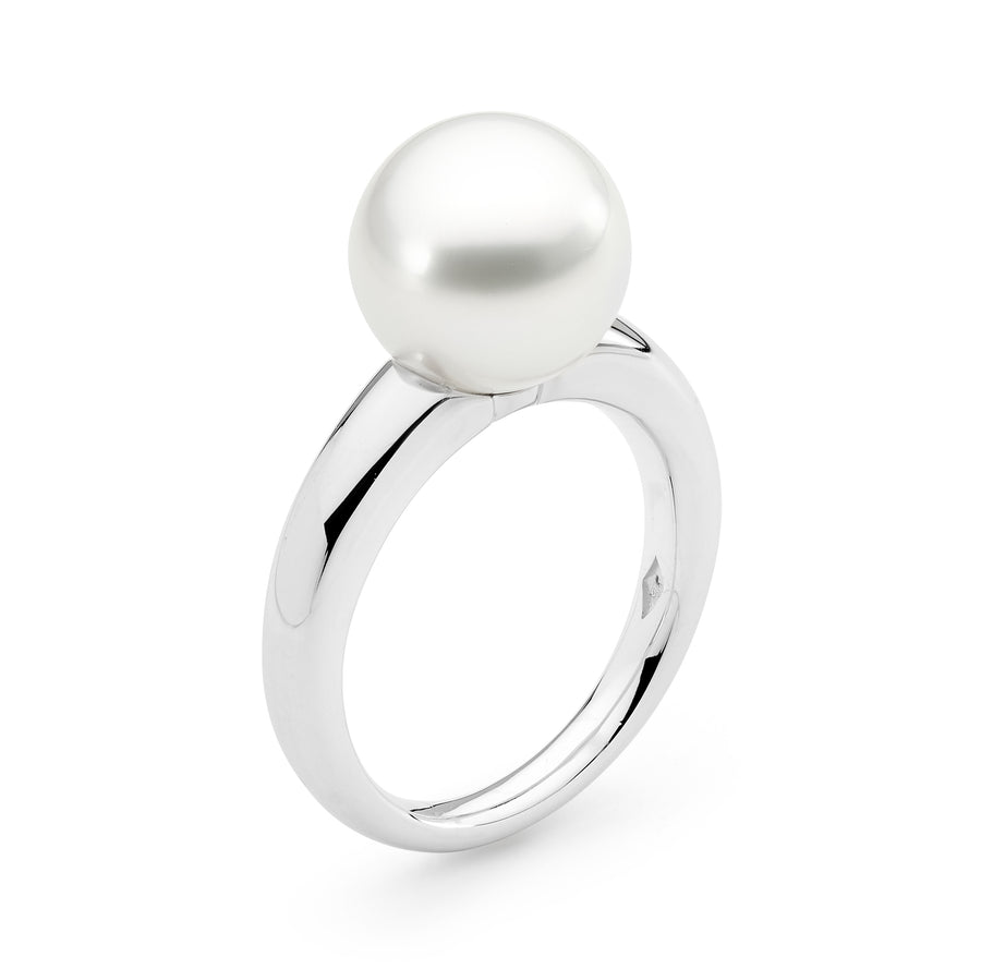White Gold Pearl Ring