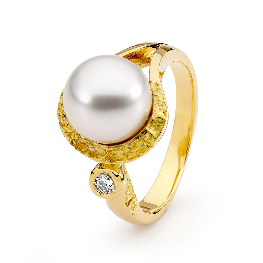 'Starlit Shores' 18CT GOLD ORGANIC DIAMOND RING