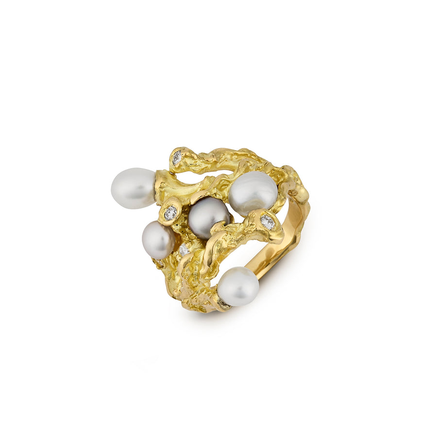 'Ocean Cluster' pearl ring