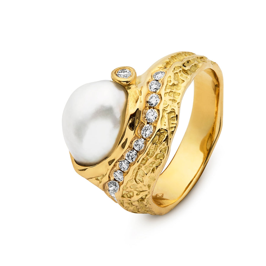 'Sandstone'pearl ring