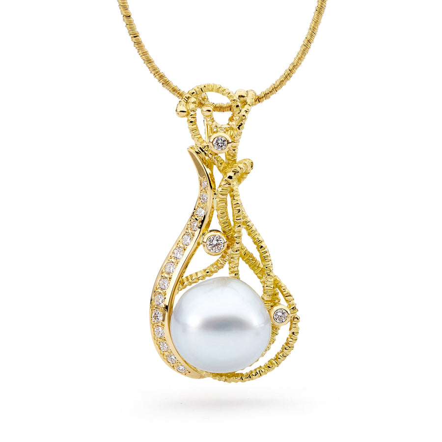 'First Dance' Australian South Sea Pearl & Diamond Pendant