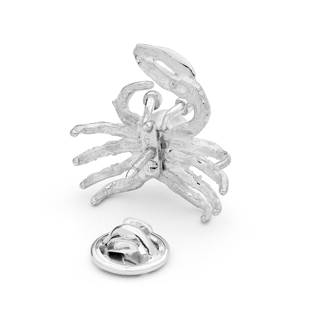 'Fiddler Crab' Diamond & Pearl Lapel Pin