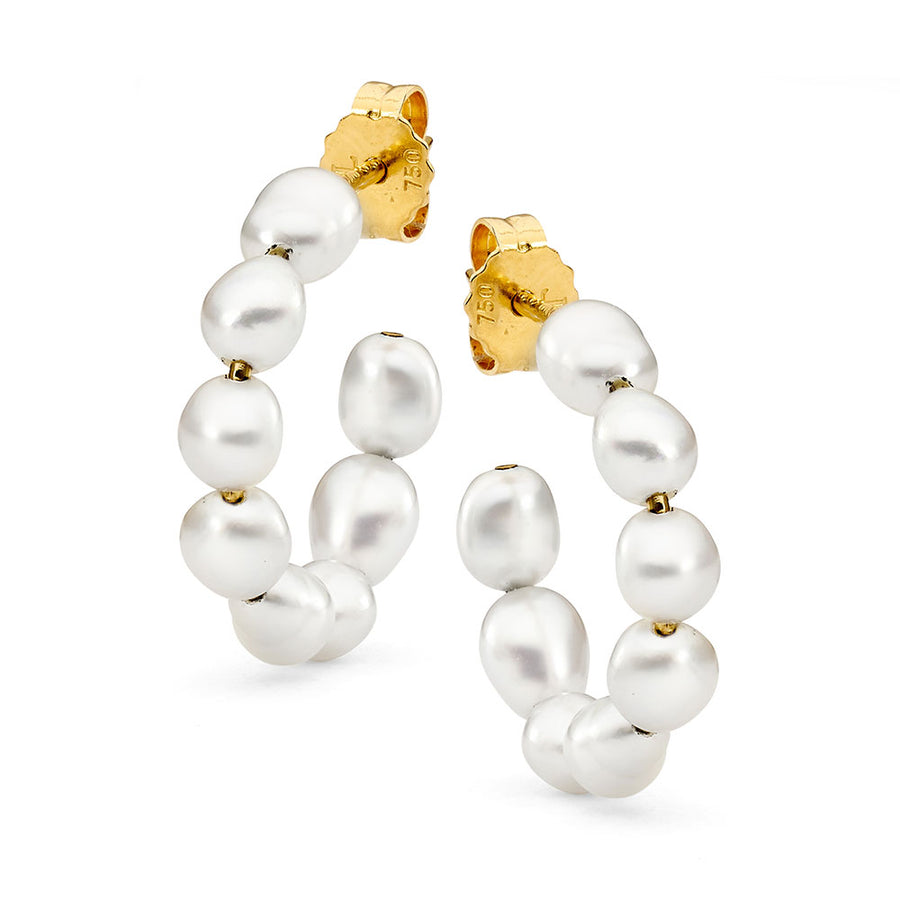 'Small Coral Coast' South Sea Pearl Hoop Earrings