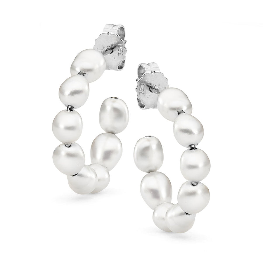 'Small Coral Coast' South Sea Pearl Hoop Earrings
