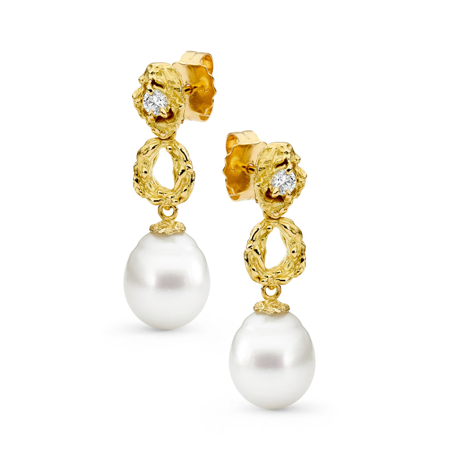 'Soleil' Australian South Sea Pearl & Diamond Earrings