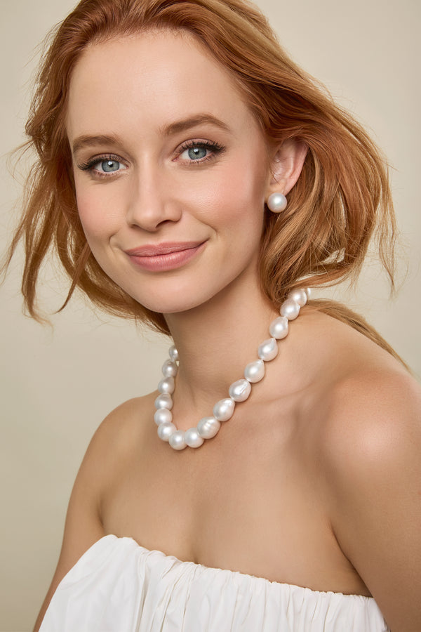 Baroque Australian South Sea Peark Strand Necklace