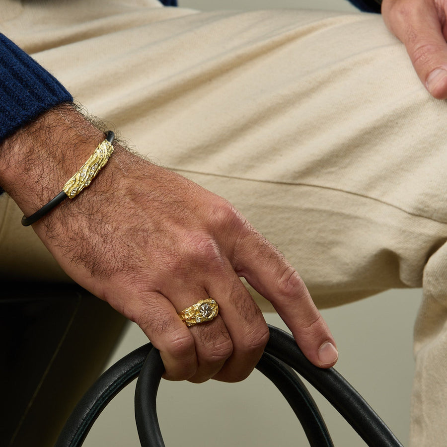 'Canyon' Champagne Diamond 18ct Yellow Gold Ring