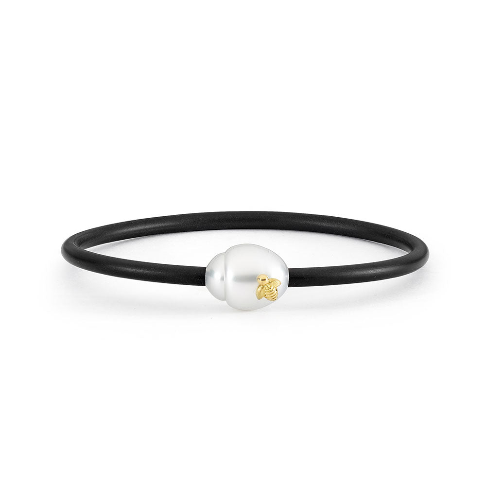 'Honeybee' South Sea Pearl Neoprene Bangle