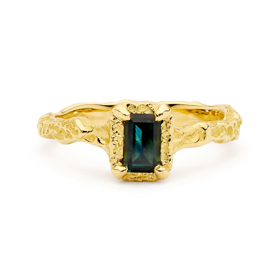 'Green Gorge' Sapphire 18ct Yellow Gold Ring