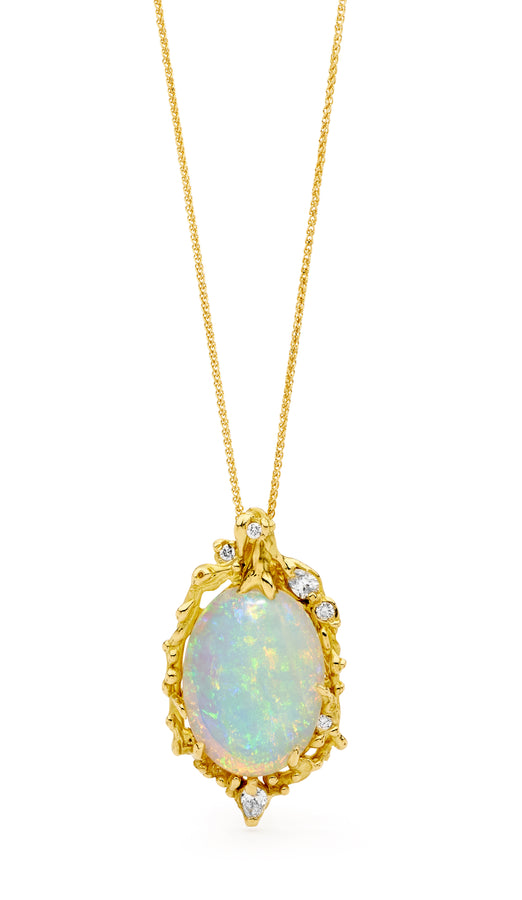 'Oracle' Opal & Diamond Pendant