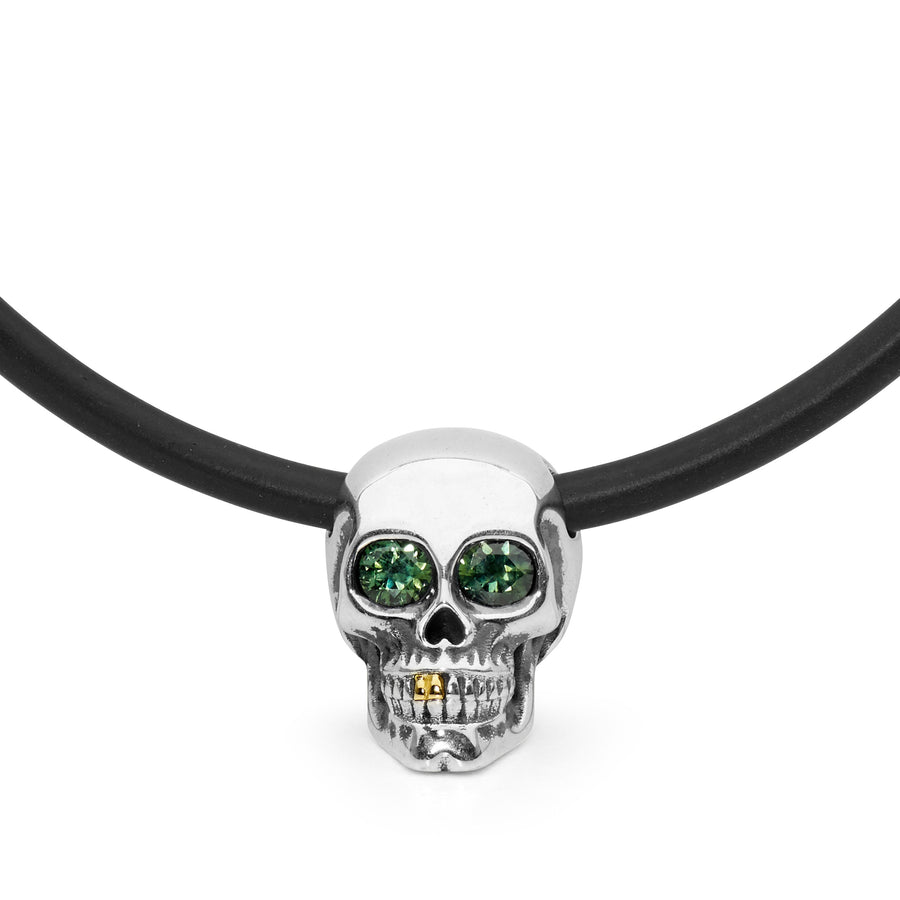 'Xavier' Sapphire 18ct Gold & Sterling Silver Neoprene Necklace