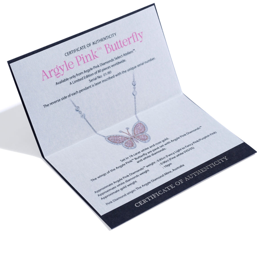 ARGYLE PINK™ BUTTERFLY PENDANT - LIMITED EDITION