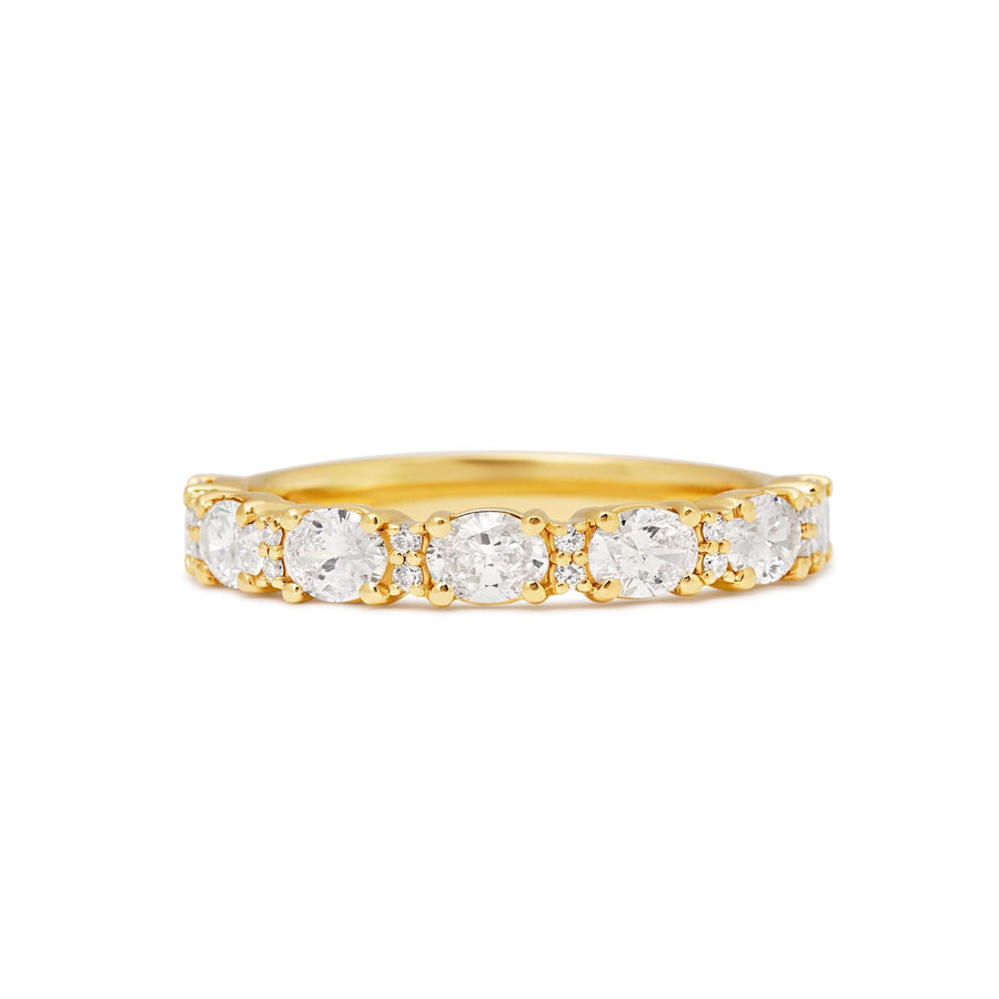 Oval and Round diamond band