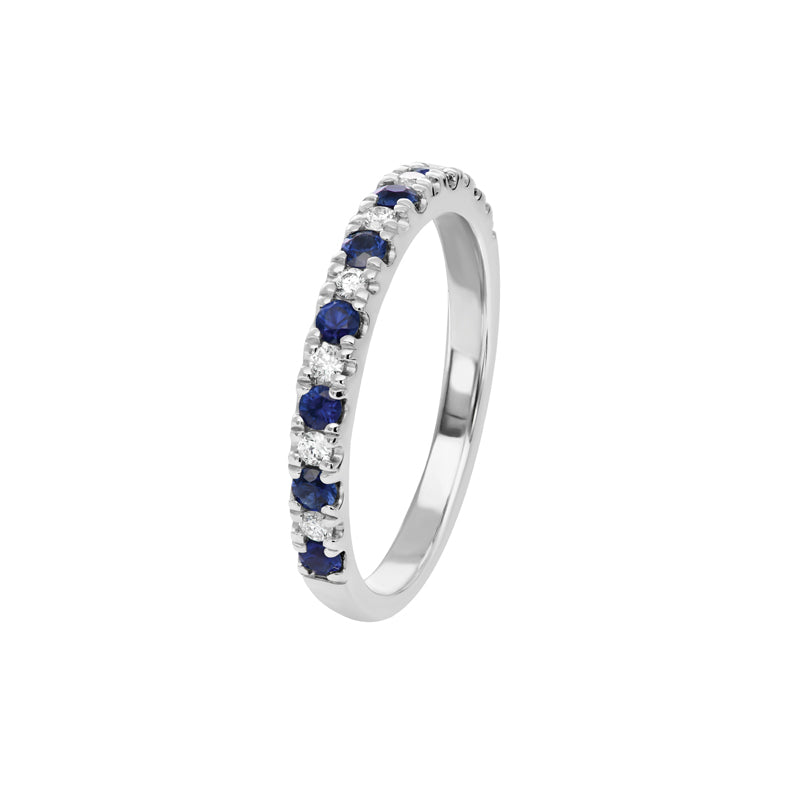 Sapphire and White Diamond Ring