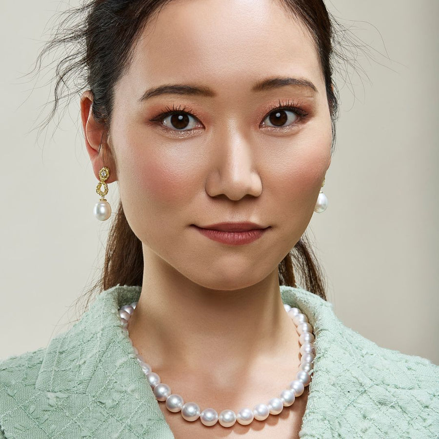 'Soleil' Australian South Sea Pearl & Diamond Earrings