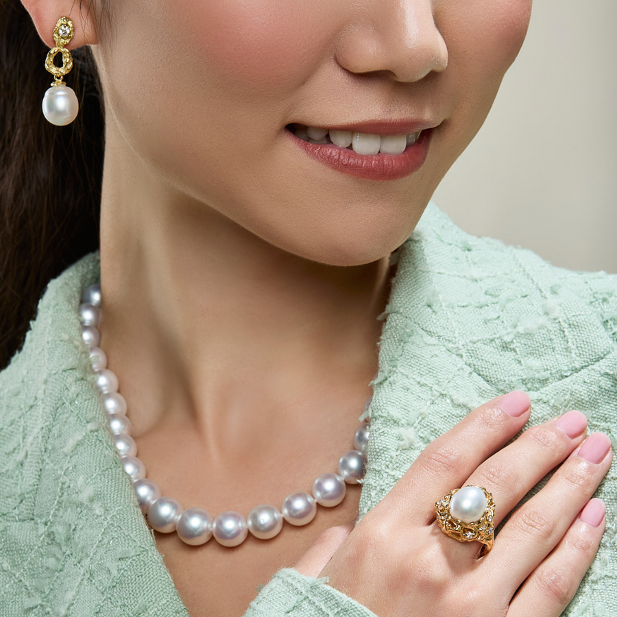 'Soleil' Australian South Sea Pearl & Diamond Earrings