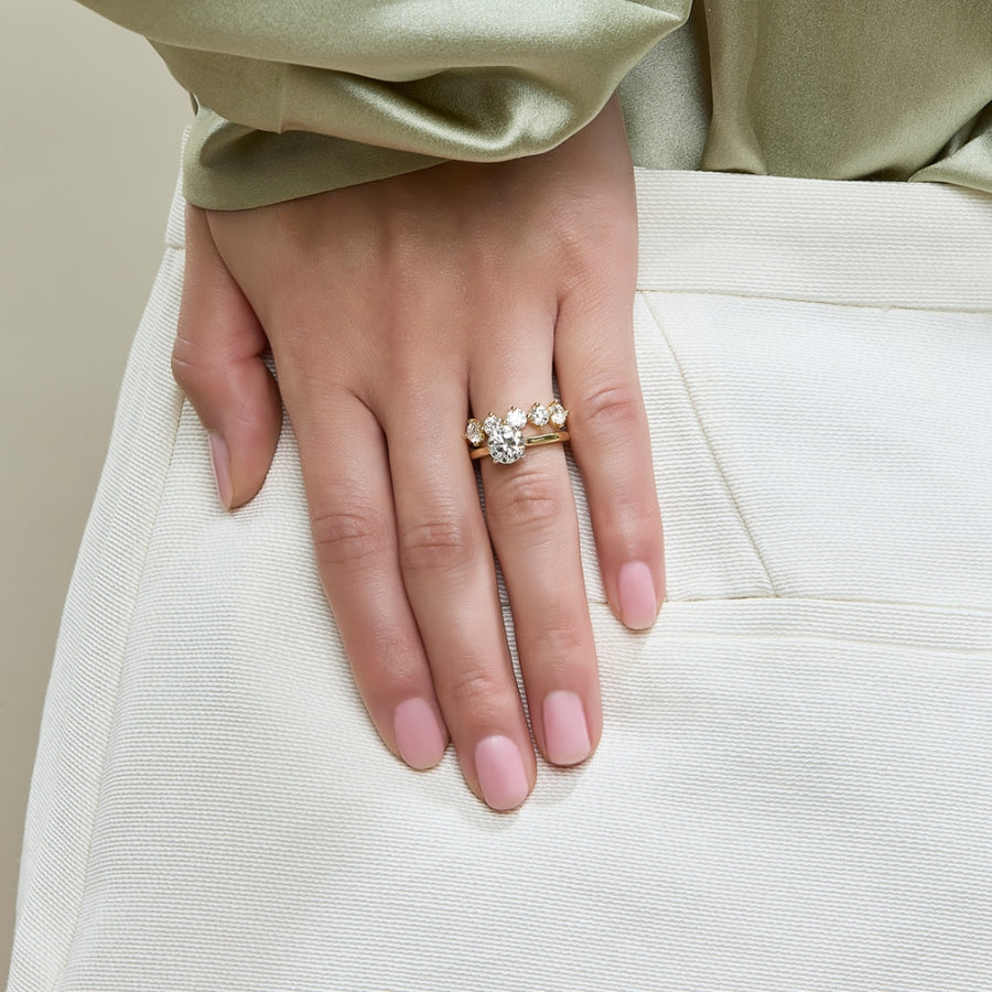 'Lumia' 1.00ct Claw Set Cardinal Diamond Band