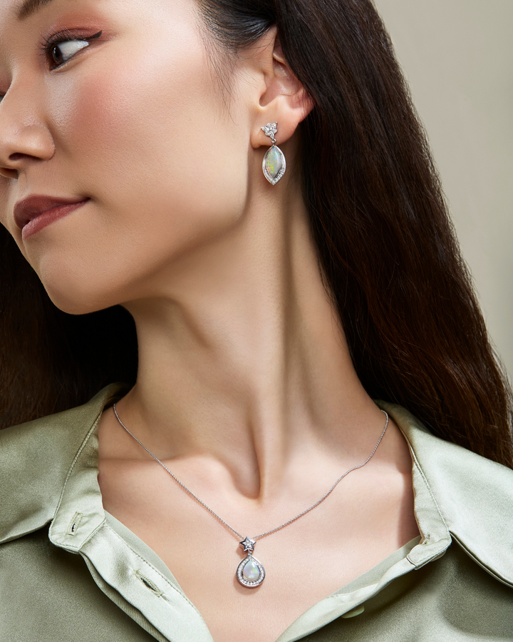 'Kimberley Sunrise' Opal & Diamond Earrings