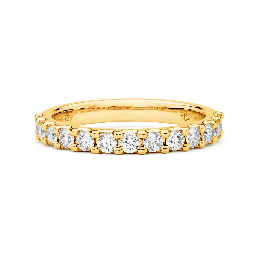 'Cherish' Claw Set White Diamond Wedding Band