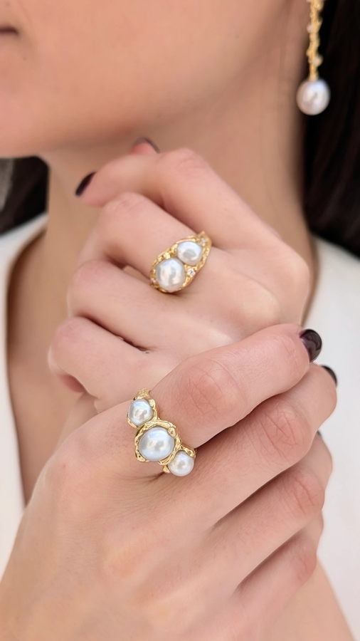 Baroque Pearl Ring