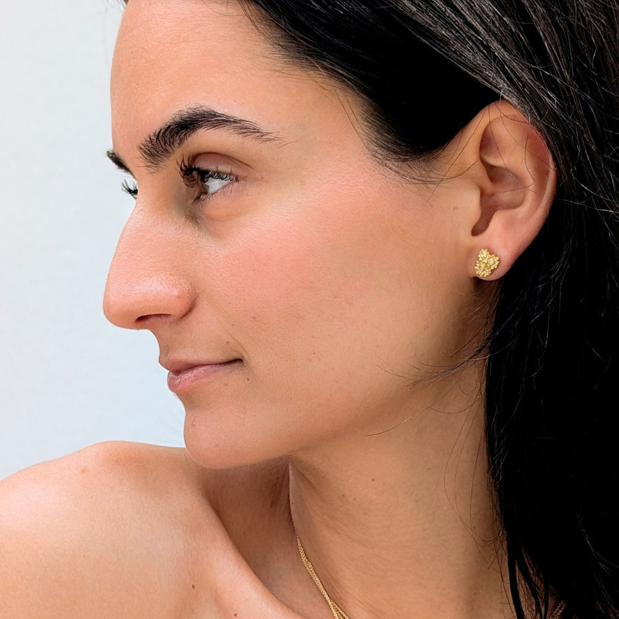 'Wreath Flower' Diamond Stud Earrings