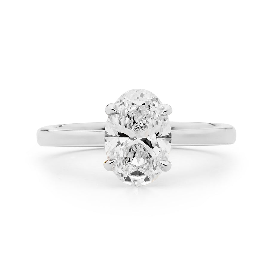 Oval Cut Diamond Solitaire Ring