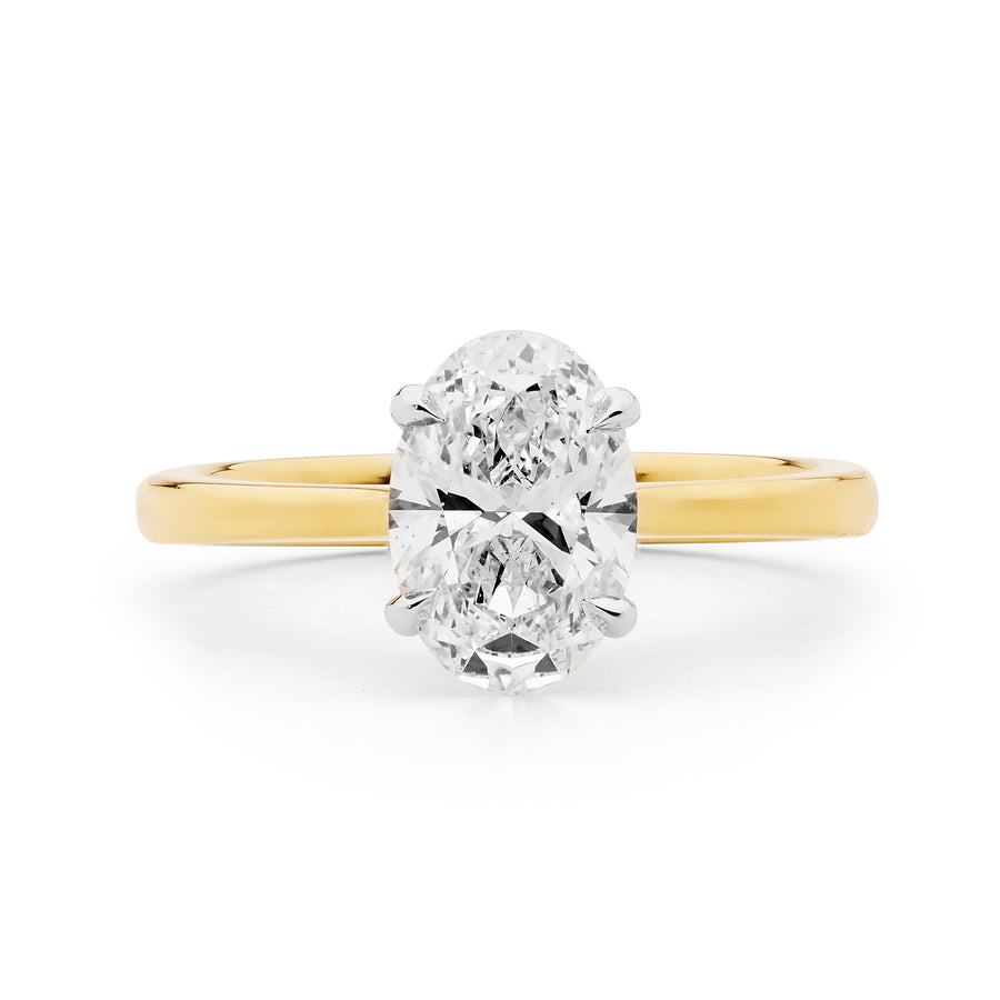 Oval Cut Diamond Solitaire Ring