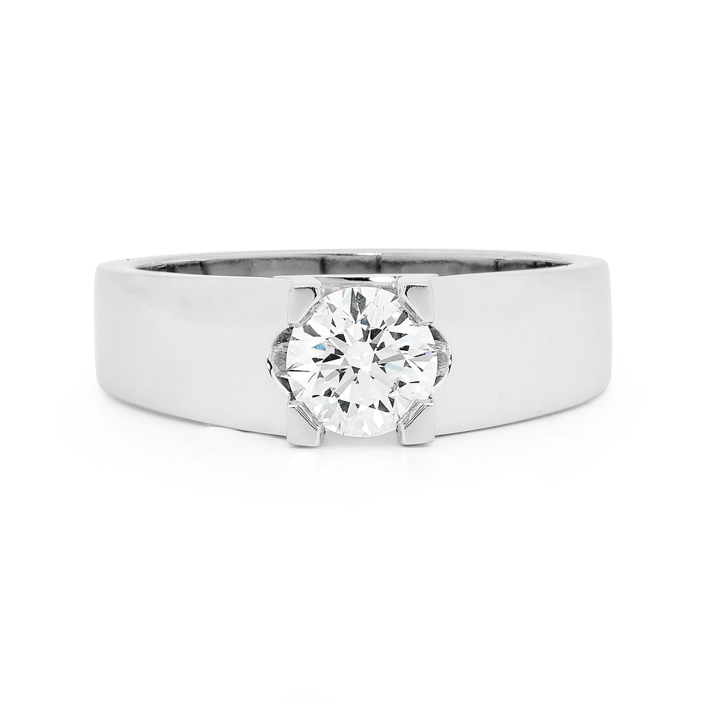 Contemporary solitaire engagement ring – Linneys Jewellery