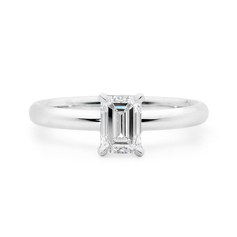 Emerald Cut Solitaire Diamond Ring online jewellery shop perth jewellery stores jewellery stores perth australian jewellery designers bridal jewellery australia diamonds perth diamond rings perth designer engagement rings engagement rings perth diamond engagement rings