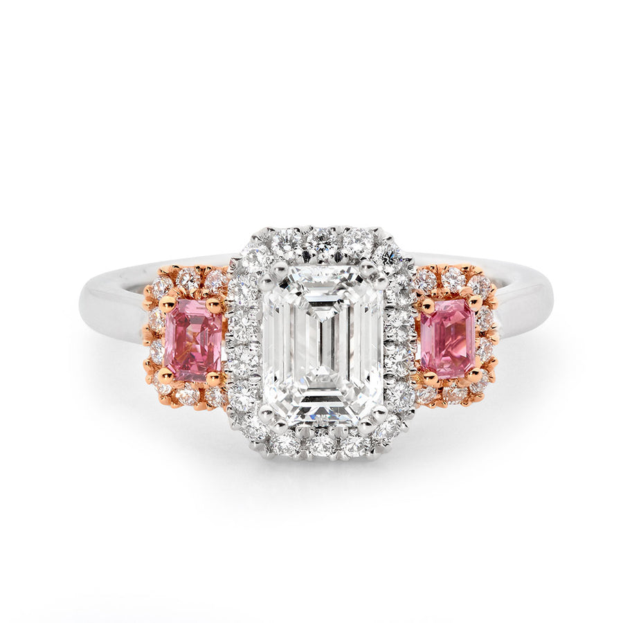 White and Pink Emerald Cut Diamond Ring jewellery stores perth perth jewellery stores australian jewellery designers online jewellery shop perth jewellery shop jewellery shops perth perth jewellers jewellery perth jewellers in perth diamond jewellers perth bridal jewellery australia pearl jewellery australian pearls diamonds and pearls perth engagement rings for women custom engagement rings perth custom made engagement rings perth diamond engagement rings