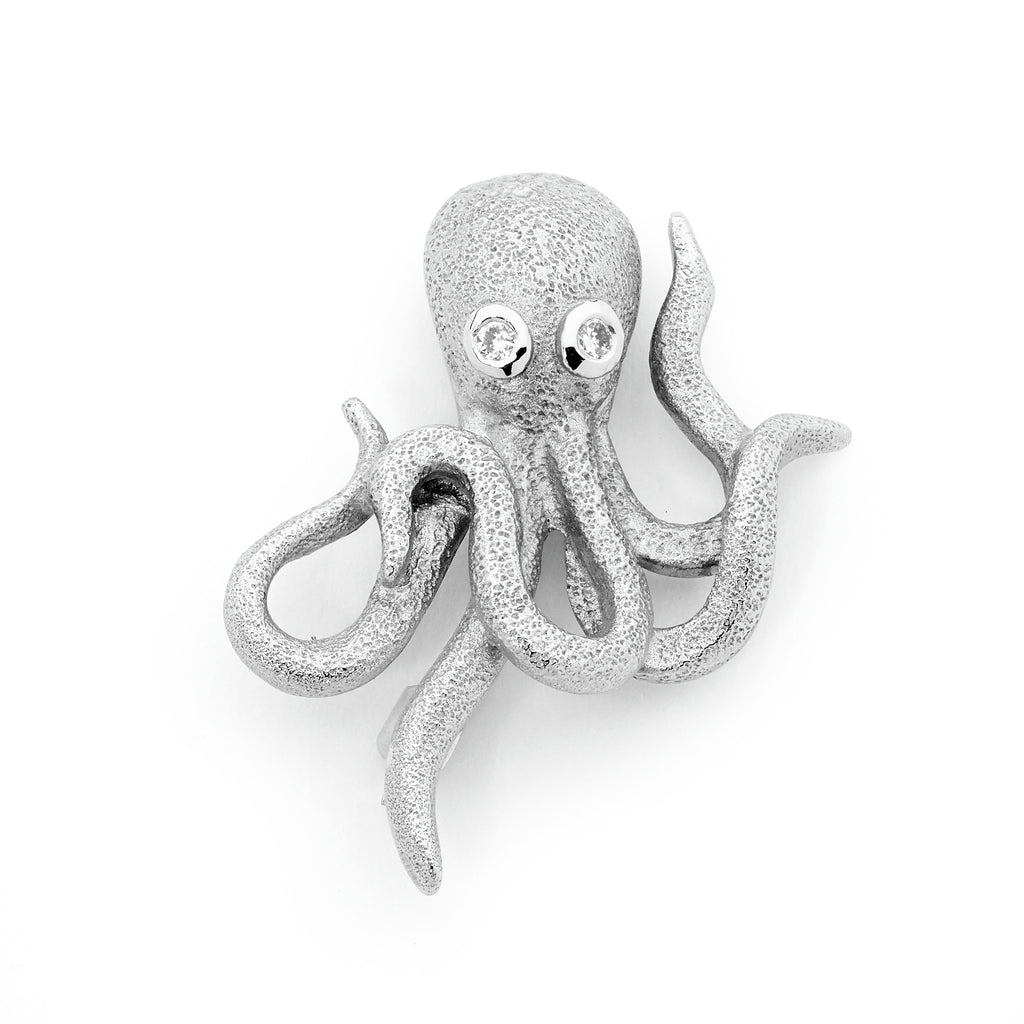 'Octopus' 18ct Gold & Diamond Brooch